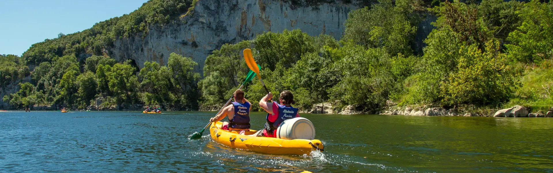 Canoe Route Map in Ardèche